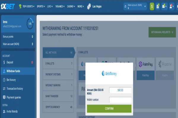 1xBet Withdrawal Rules in Nigeria