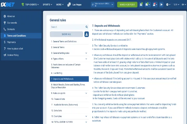 1xBet Withdrawal Rules in Nigeria